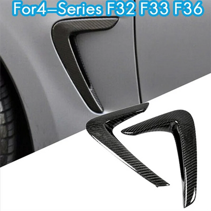 For BMW 4 Series F32 F33 Real Carbon Fiber Fender Trim Air Vent
