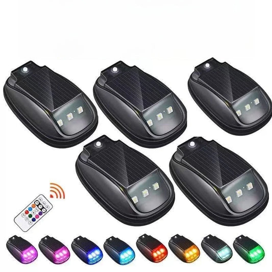 Roof RGB Solar Powered Flashing Strobe Remote Control
