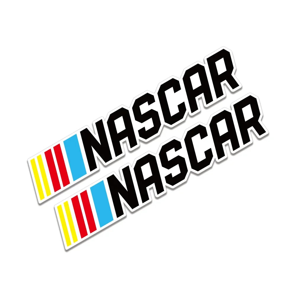 2PCS Nascar Racing Sticker Body Bumper Windows Motorcycle Laptop