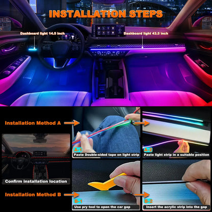 For Tesla Model 3 Y S 2IN1 Dynamic Neon Ambient Lighting