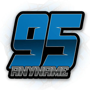 Custom Racing Name Number Sticker Classic Motorcycle Helmet