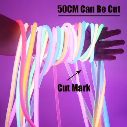 220V Cob Strip White Red Ice Blue Pink Yellow
