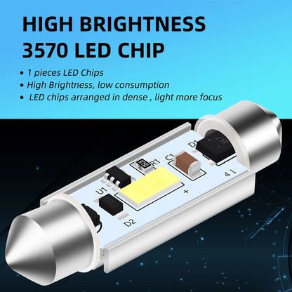 2PCS 12-24v C5W Canbus Festoon 31MM 36MM 39MM 42MM