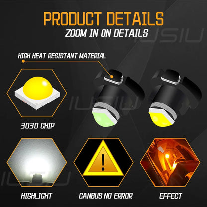 Iusiu 10PCS T3 t4.2 t4.7 Bulb Instrument 3030 Neo