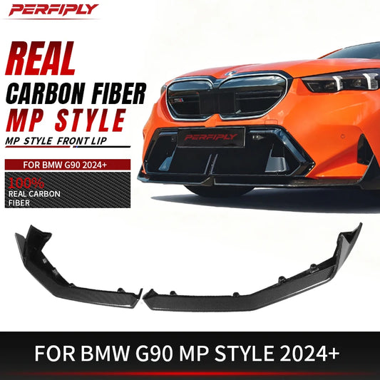 For BMW M5 Series G90 G99 Real Dry Carbon Fiber Front Lip