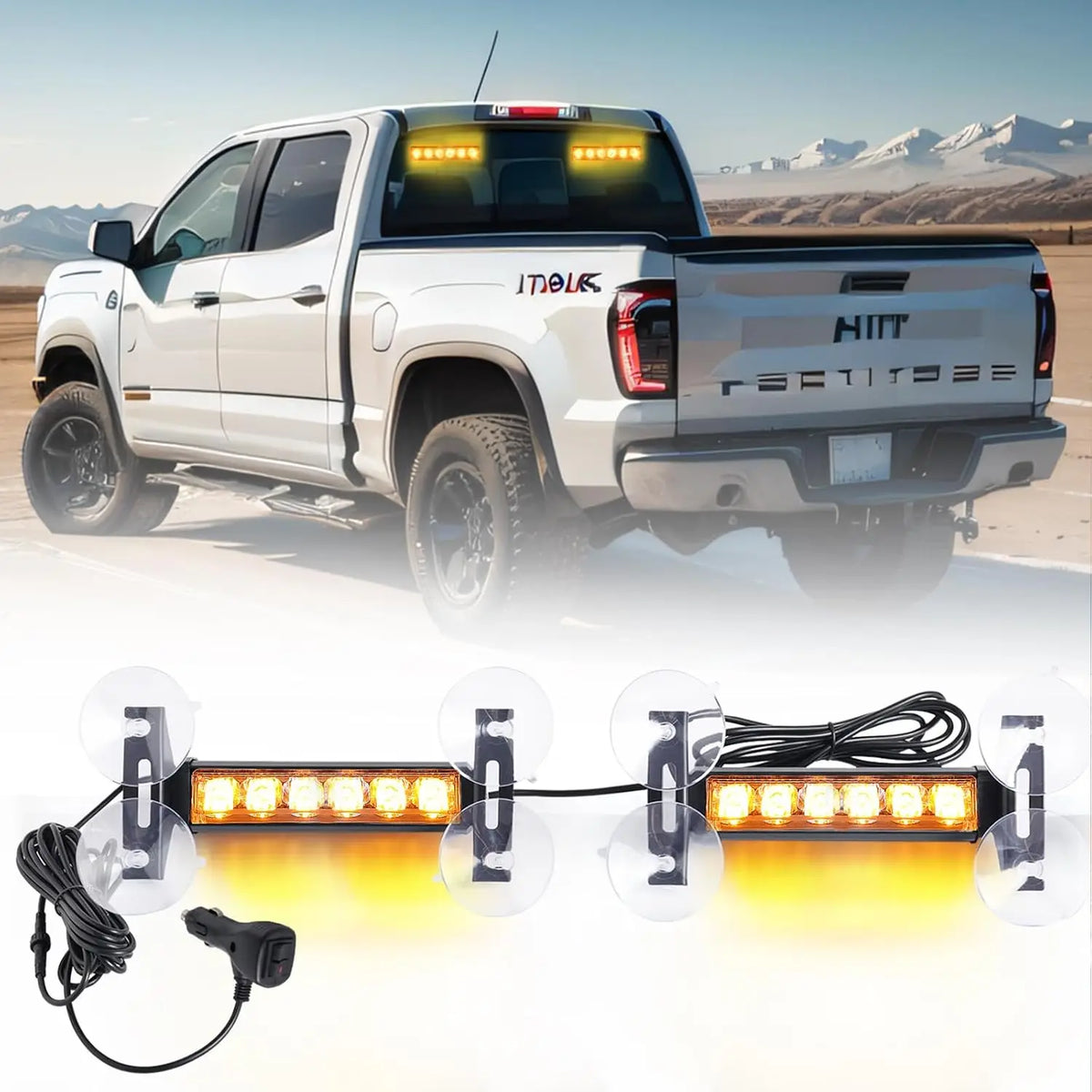 Nilight 6.1in Emergency Strobe Hazard Warning Flashing Safety