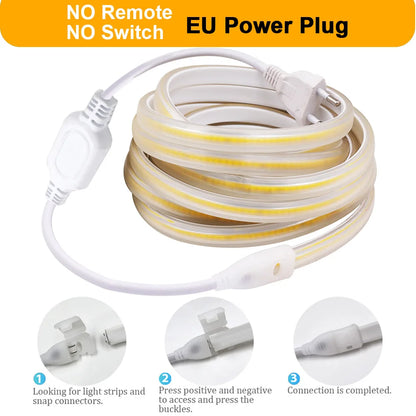 Dimmable Cob Strip Wall Touch Switch 23KEY Remote 220V