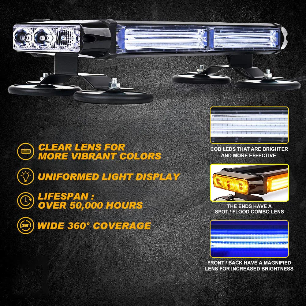 Cob Emergency Strobe Roof Signal Warning Trucks Flashing Four