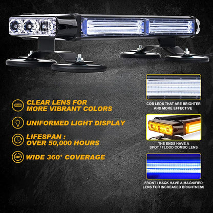 Cob Emergency Strobe Roof Signal Warning Trucks Flashing Four