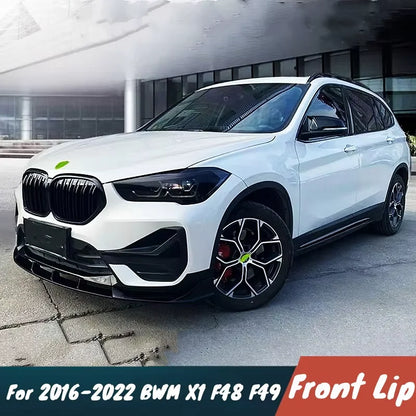 For 2016-2022 Bwm X1 F48 F49 3PCS Set Front Bumper Lip Chin