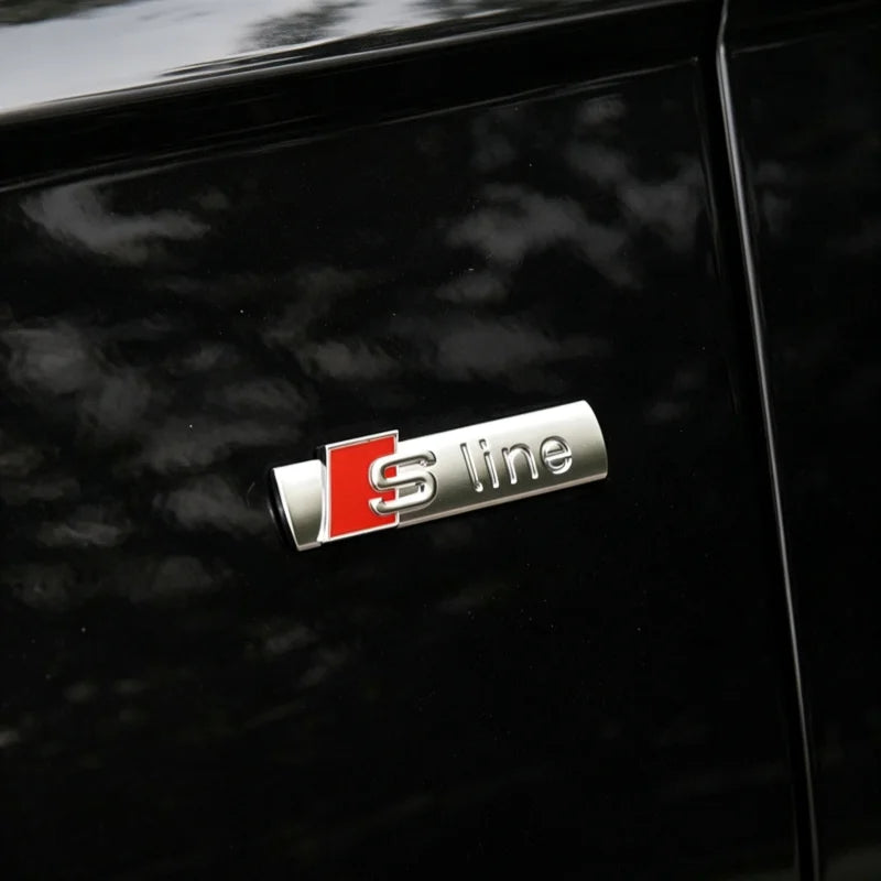 For Audi Sline SQ5 SQ7 Q5 1PCS Side Fender Emblem Sticker Q7 Q8