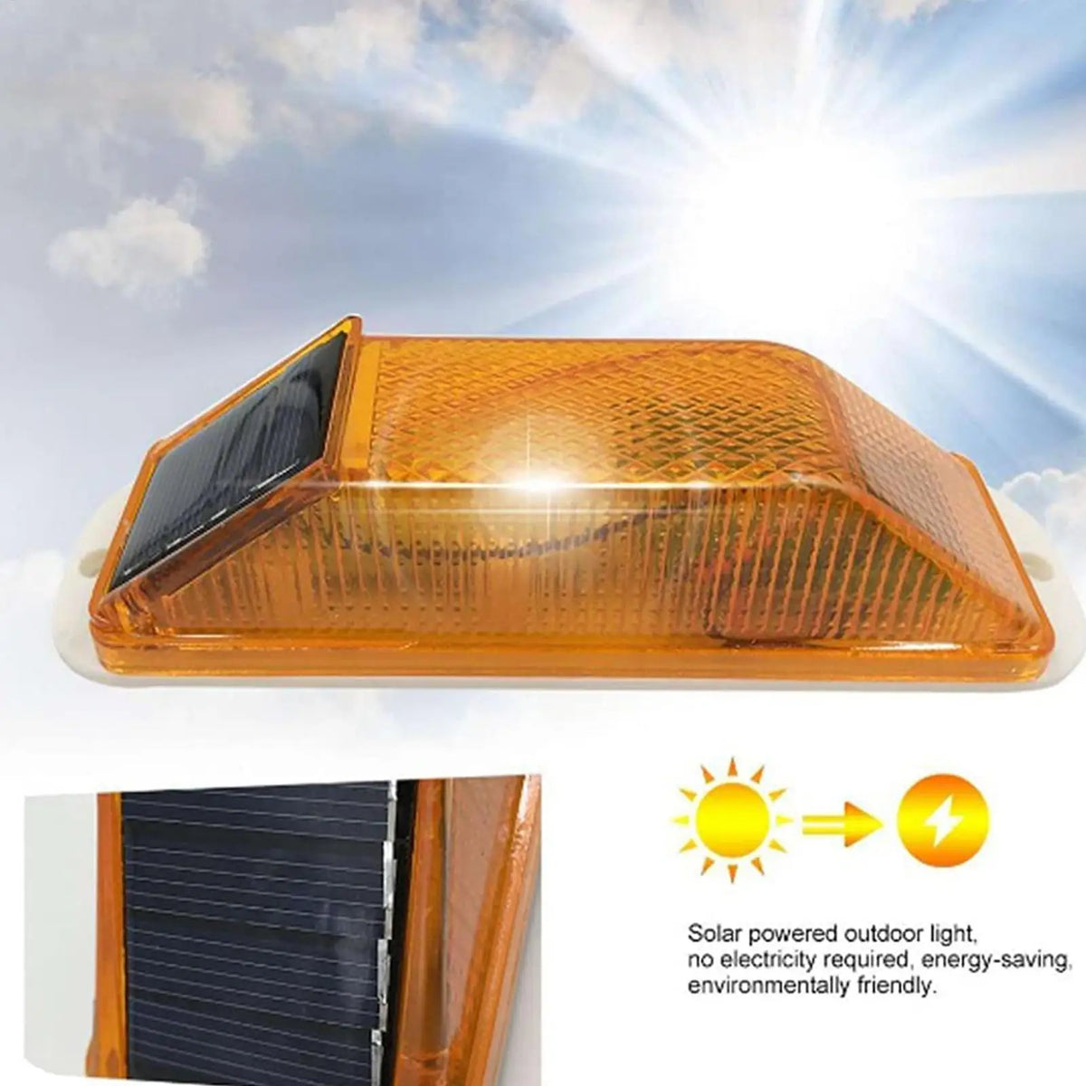 Warning Solar Waterproof Super Bright Flashing Beacon