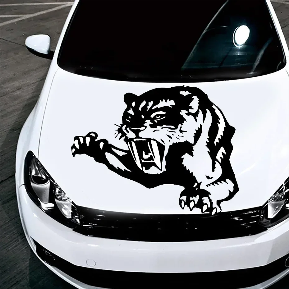Sticker Various Sizes Vinyl saber-toothed Tiger Waterproof
