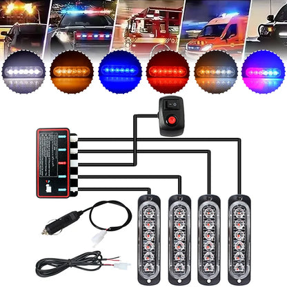 24LED Strobe Grille 12V Wireless Remote Control Emergency