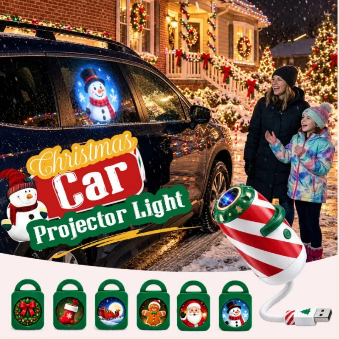 USB Christmas Projector Portable Holiday Projection Santa