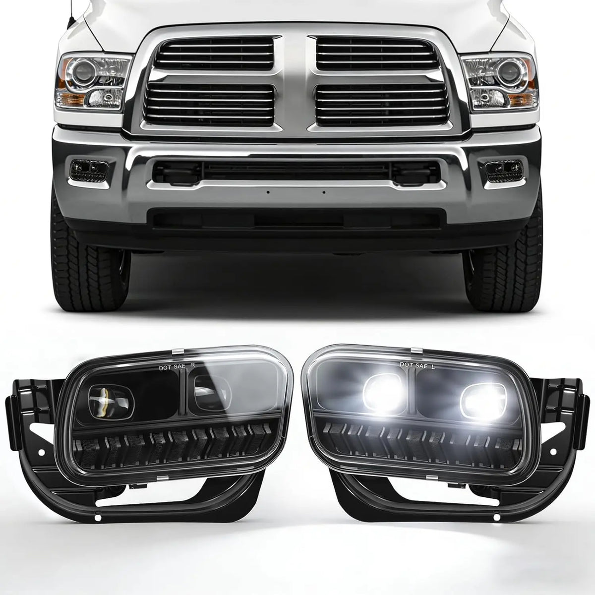 For 2009-2012 Dodge Ram 1500 & Fog 2010-2018 Dodge Ram 2500
