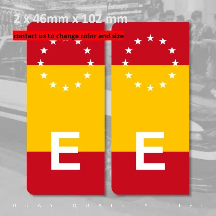 Spain E Number Plate Eu Vri Code Sticker Vinyl