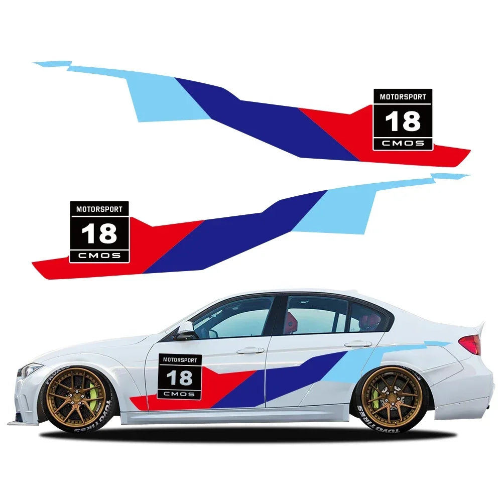 For BMW E46 E90 E60 F30 Vinyl Decals Side Body Trims Stickers