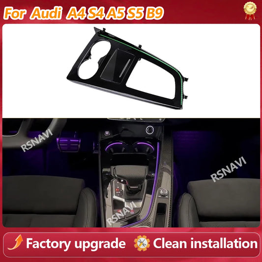For Audi A4 S4 A5 S5 Colors Piano Black Center Console Ambient