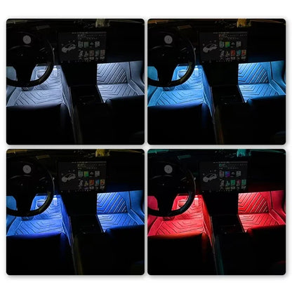 In Neon Foot Interior Backlight Cigarette Lighter USB Atmosphere