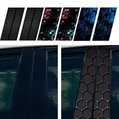 For Honeycomb Auto 2PCS B-Pillar Waterproof Decal Door Post