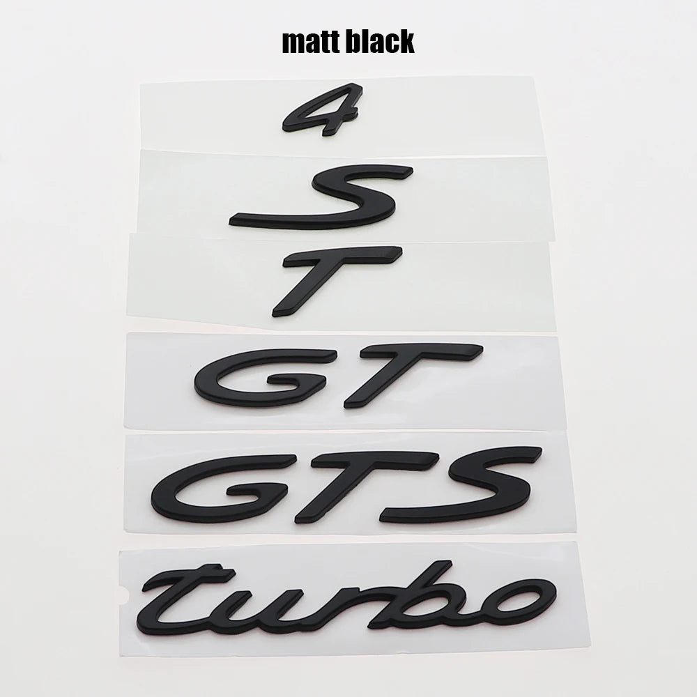 1PC 3D ABS Gts Gt Turbo S T Letter