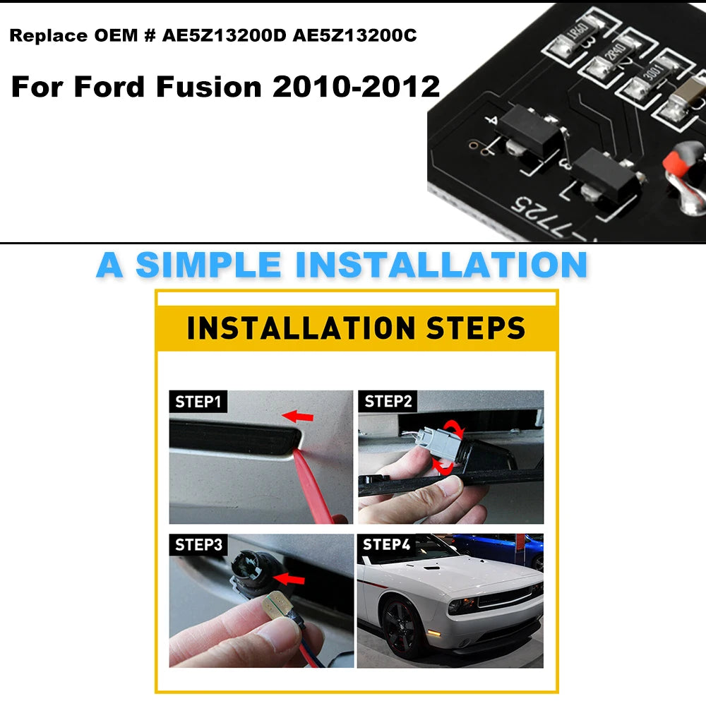 For Ford Fusion 2010-2012 Turn Signal 2PCS Front Side Marker