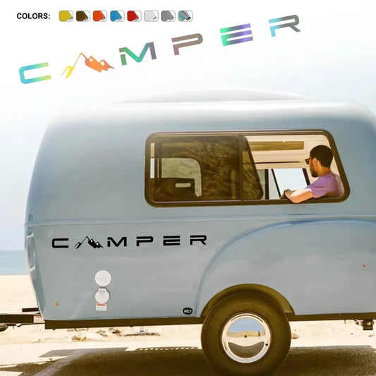 Camper Mountain Sticker Decal 4X4 Offroad Van Caravan Truck