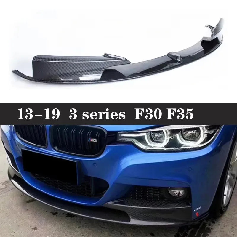 For BMW 3 Series F30 F35 Carbon Fiber Front Lip Bumper Diffuser