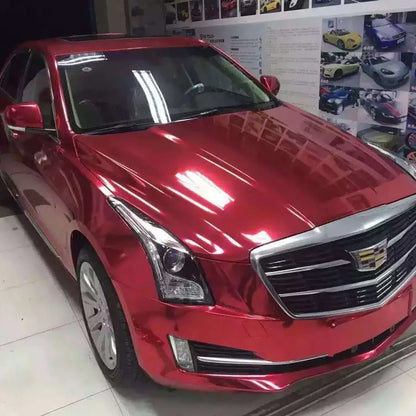 Newest Stretchable Waterproof Uv Protected Red Chrome Mirror