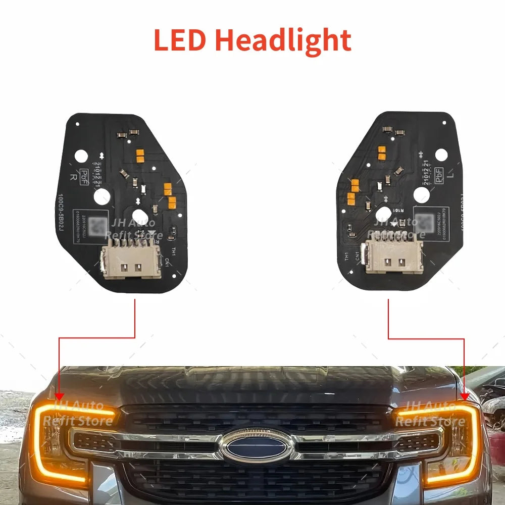 For Ford Ranger Raptor Xlt Xl Amber Yellow Drl Boards Lariat T9