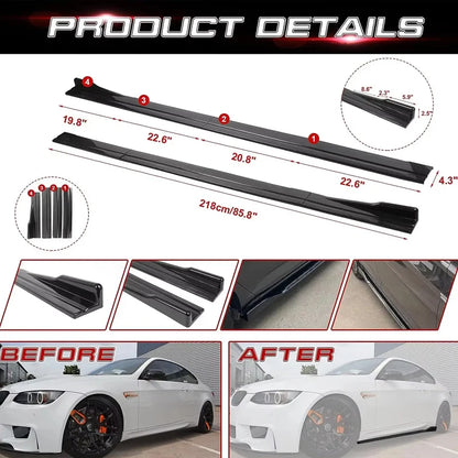 For BMW X4 G02 Racing Sport Side Skirts 2.0 2.2m 86.6 ABS