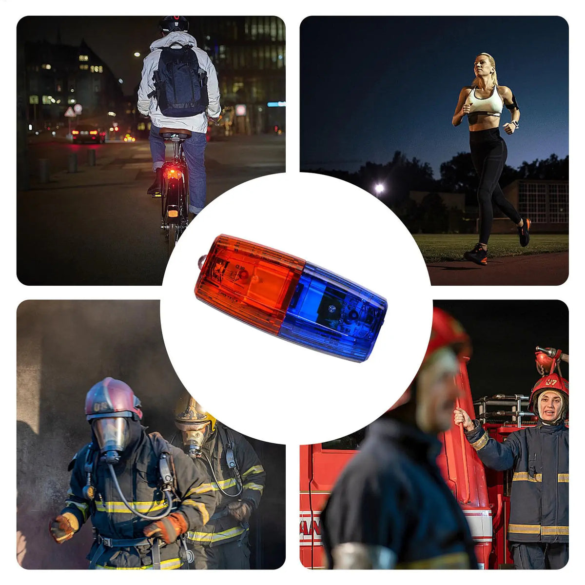 Safety Patrol Alarm Flash Signal Strobe Red Blue Shoulder