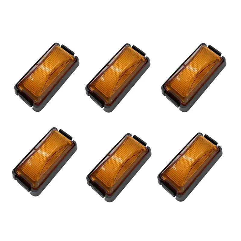 6PCS Amber Side Marker Set 10v-30v Cars Suvs Van