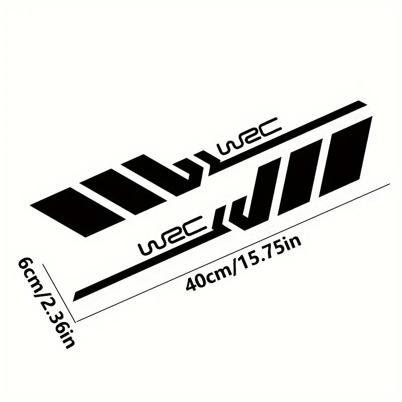 2pieces Stripes Cars Wrc Side Skirt Sticker Sports Decorations