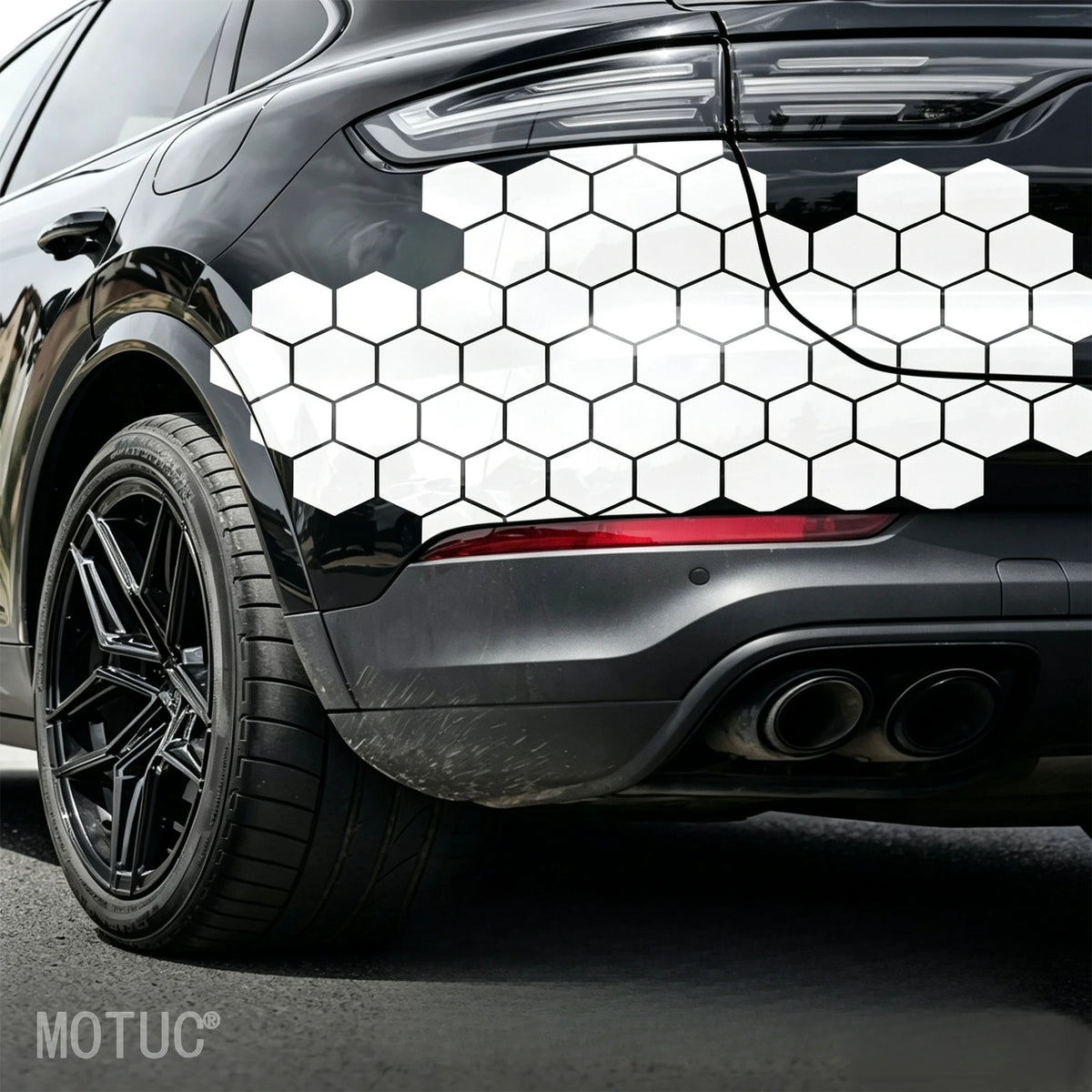 1SET Hexagonal Honeycomb Stickers Tuning Geometric Waterproof