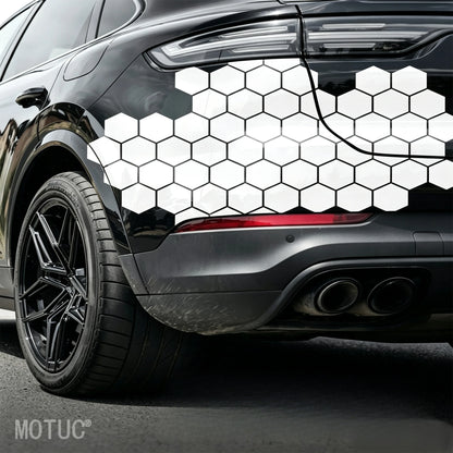 1SET Hexagonal Honeycomb Stickers Tuning Geometric Waterproof