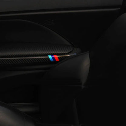 2PCS Tricolor Stripe Waterproof Sticker Vinyl Decal Side Mirror