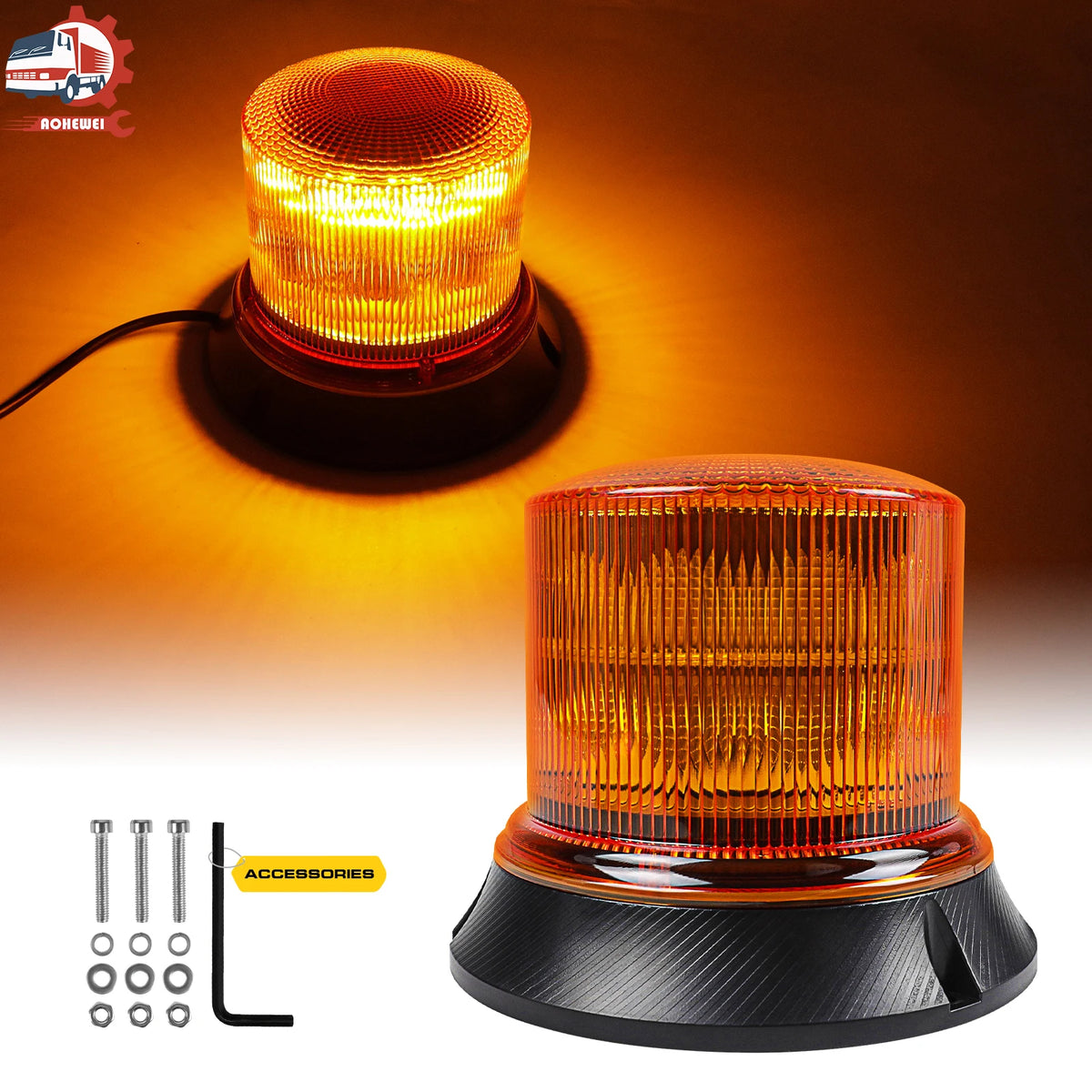 For Tractors Aohewei Rotating Flash Beacon Trailer Emergency