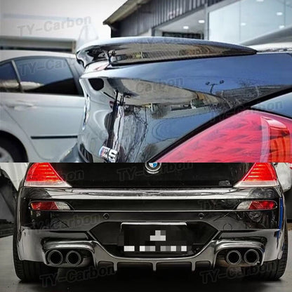 For BMW 6 Series E63 E64 Carbon Fiber 3PCS Set Front Bumper Lip