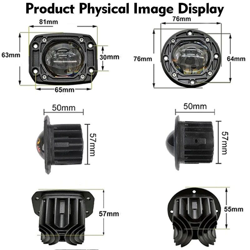 For Turck 3inch Work dual-color Brightness Driving Spotlight