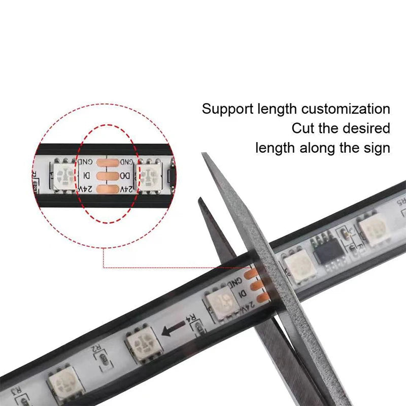12V 24V Truck Strips RGB Ambient Brake Warning Driving