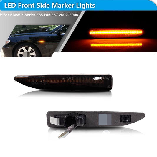For BMW E65 E66 E67 7 2PCS oem-spec Amber Turn Front Side Marker
