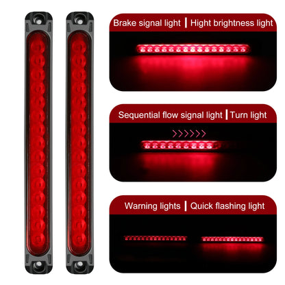 1PCS Trailer Bar 12-24v Brake Sequential Flow Signal Turn