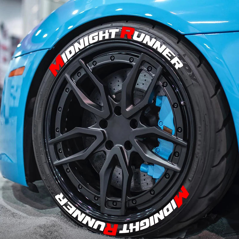 For Four Tires Midnight Runner Tire Sticker Pvc Waterproof