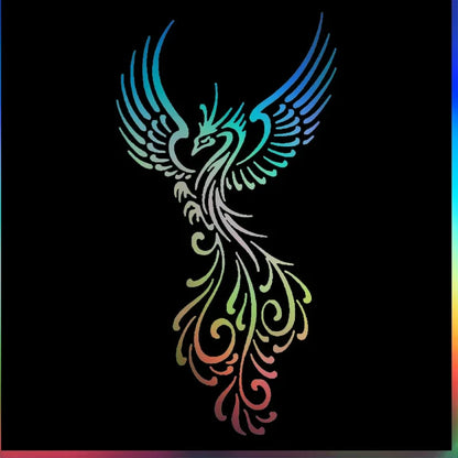 Sticker Phoenix Pattern Caravan Supplies Anime Stickers Exterior