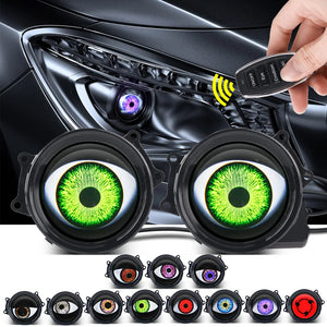 3-inch Devil's Eye Auto Accessories Headlight Led Lenses Retrofit Kits Assembly LED Car Dynamic Lights 12v with Remote C