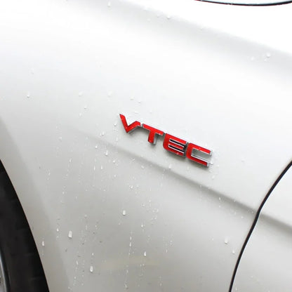 For Honda Civic Accord Odyssey Spirior 3D Red Vtec Logo Metal