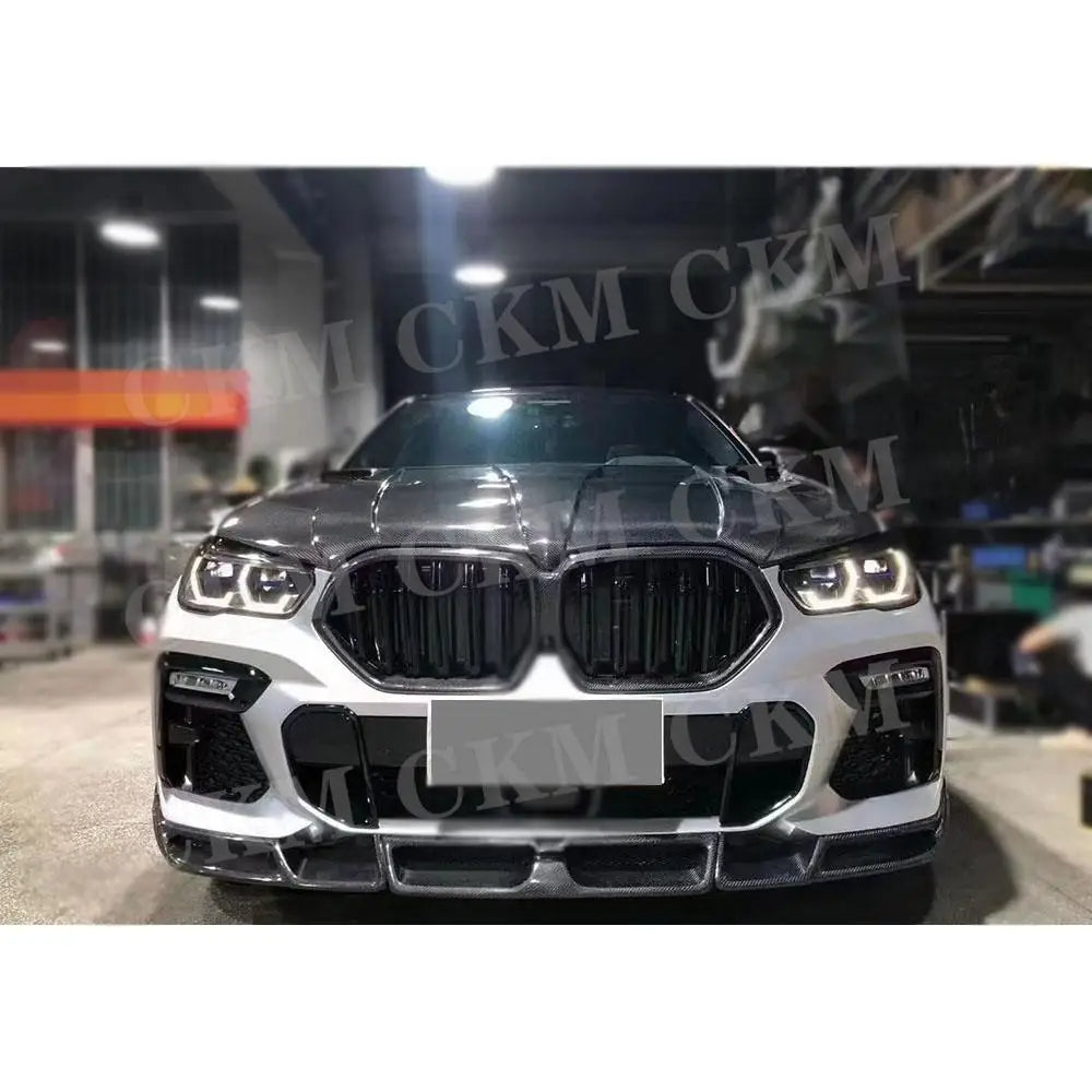 For BMW X6 G06 2020+ Frp Carbon Fiber Front Bumper Engine Hood