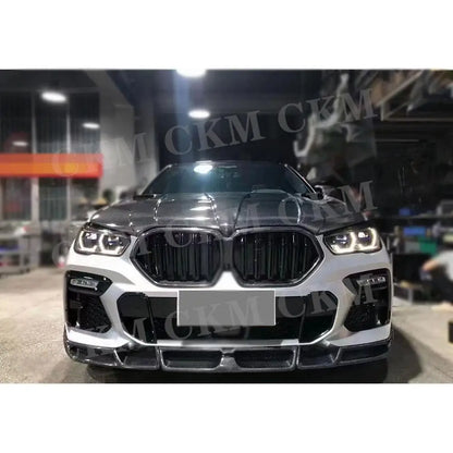 For BMW X6 G06 2020+ Frp Carbon Fiber Front Bumper Engine Hood